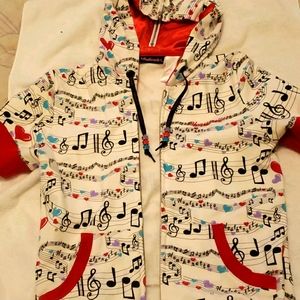 Short sleeve zip up hoodie